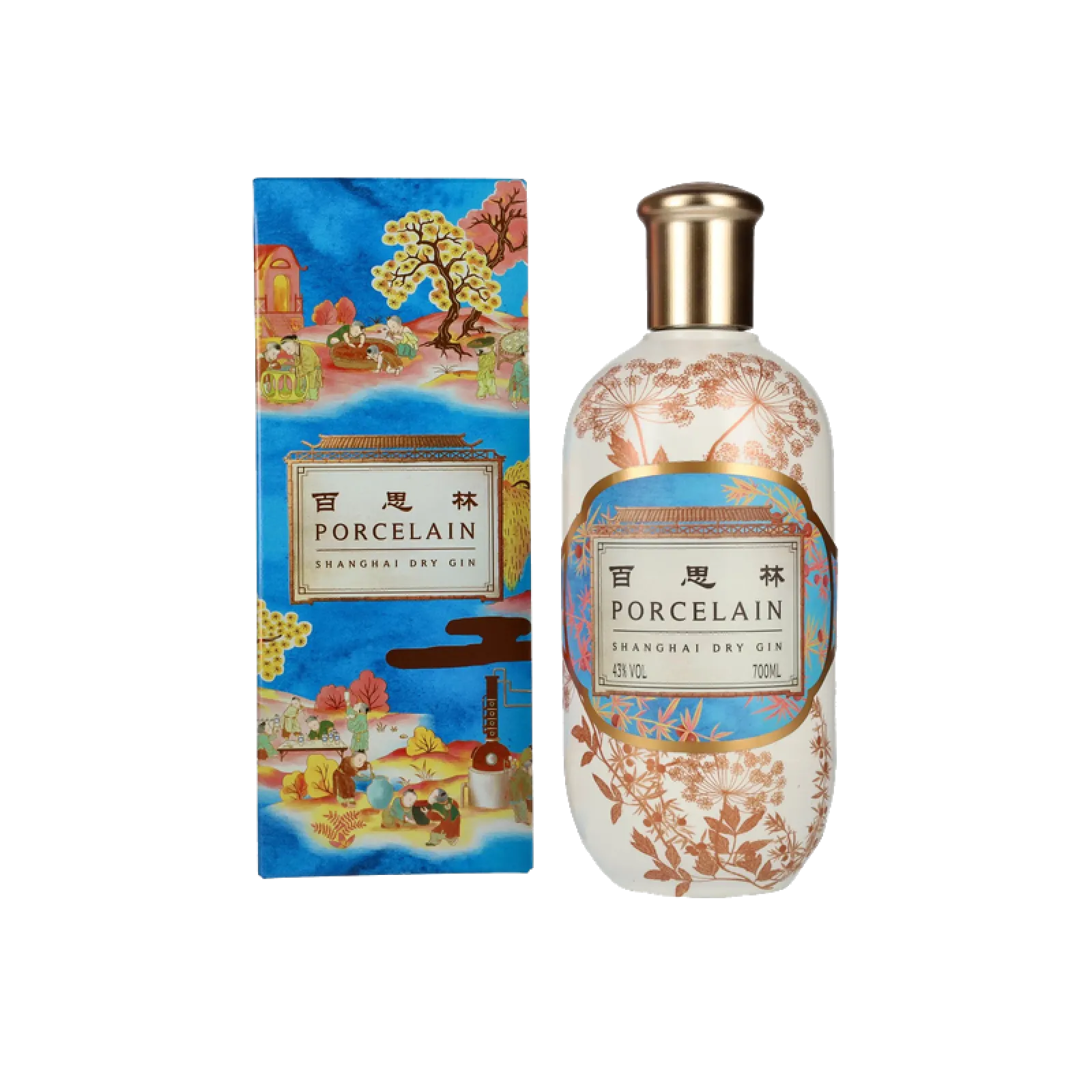 Porcelain Shanghai Dry Gin 43° 70cl gin premium chinois
