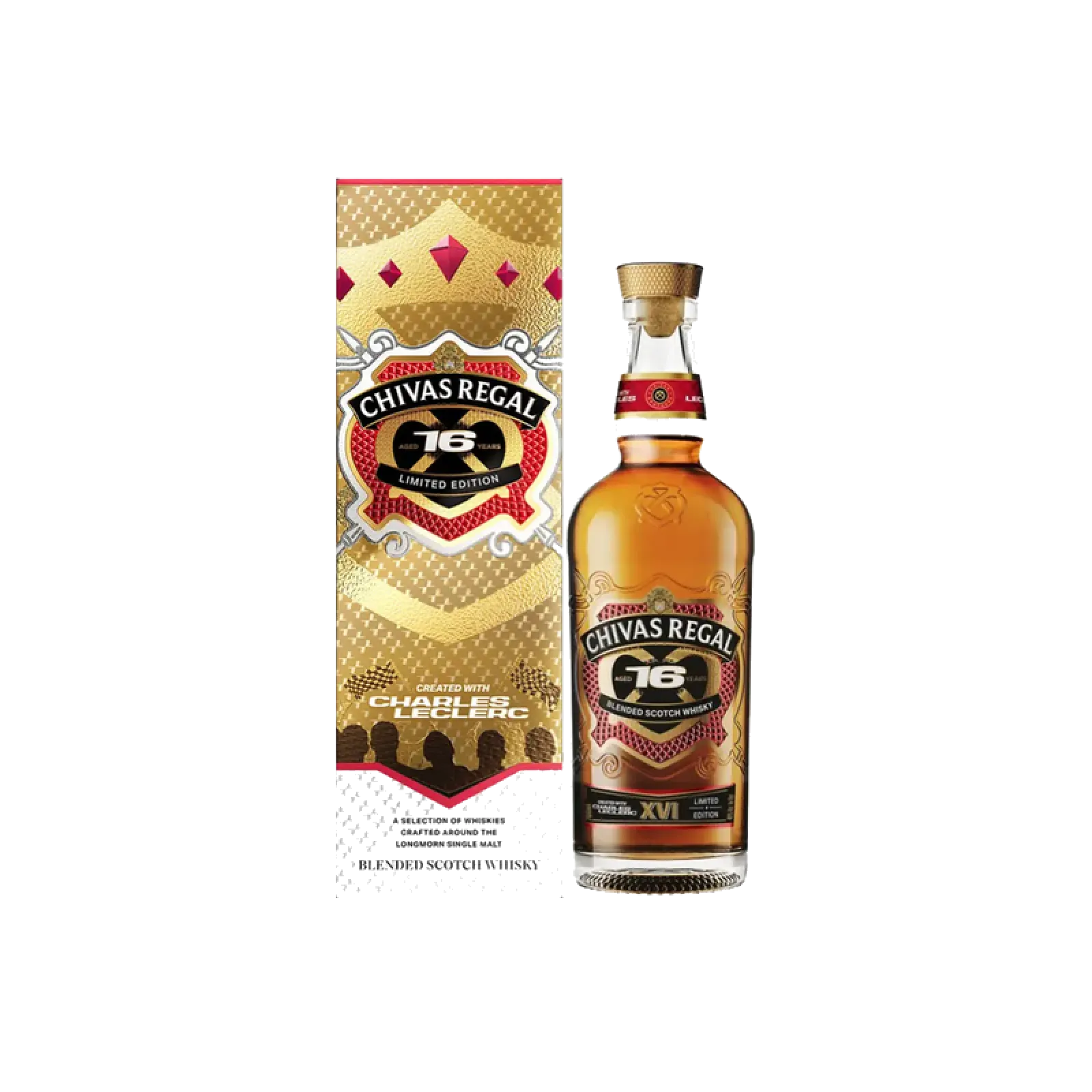 Chivas Regal 16 ans Charles Leclerc Edition 70cl, édition limitée