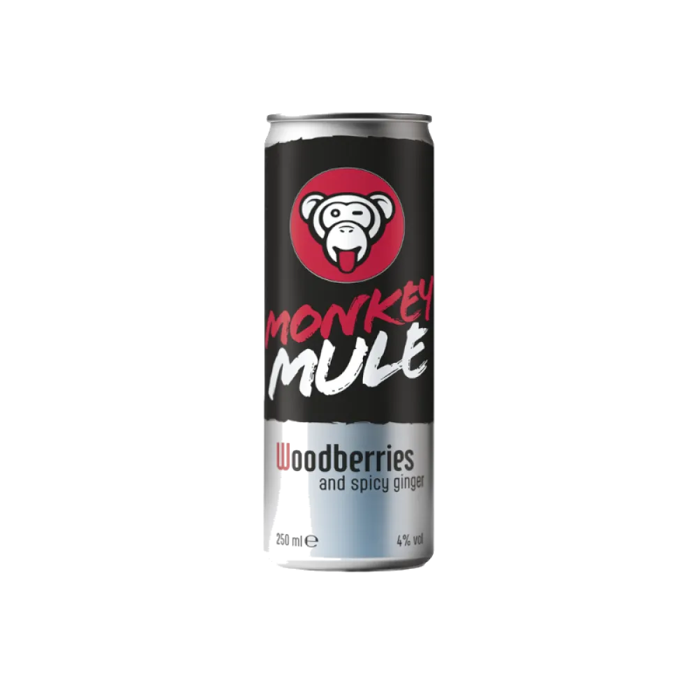 Woodberries Monkey Mule Can 25cl, spiritueux premium en ligne Belgique | Spirits Home