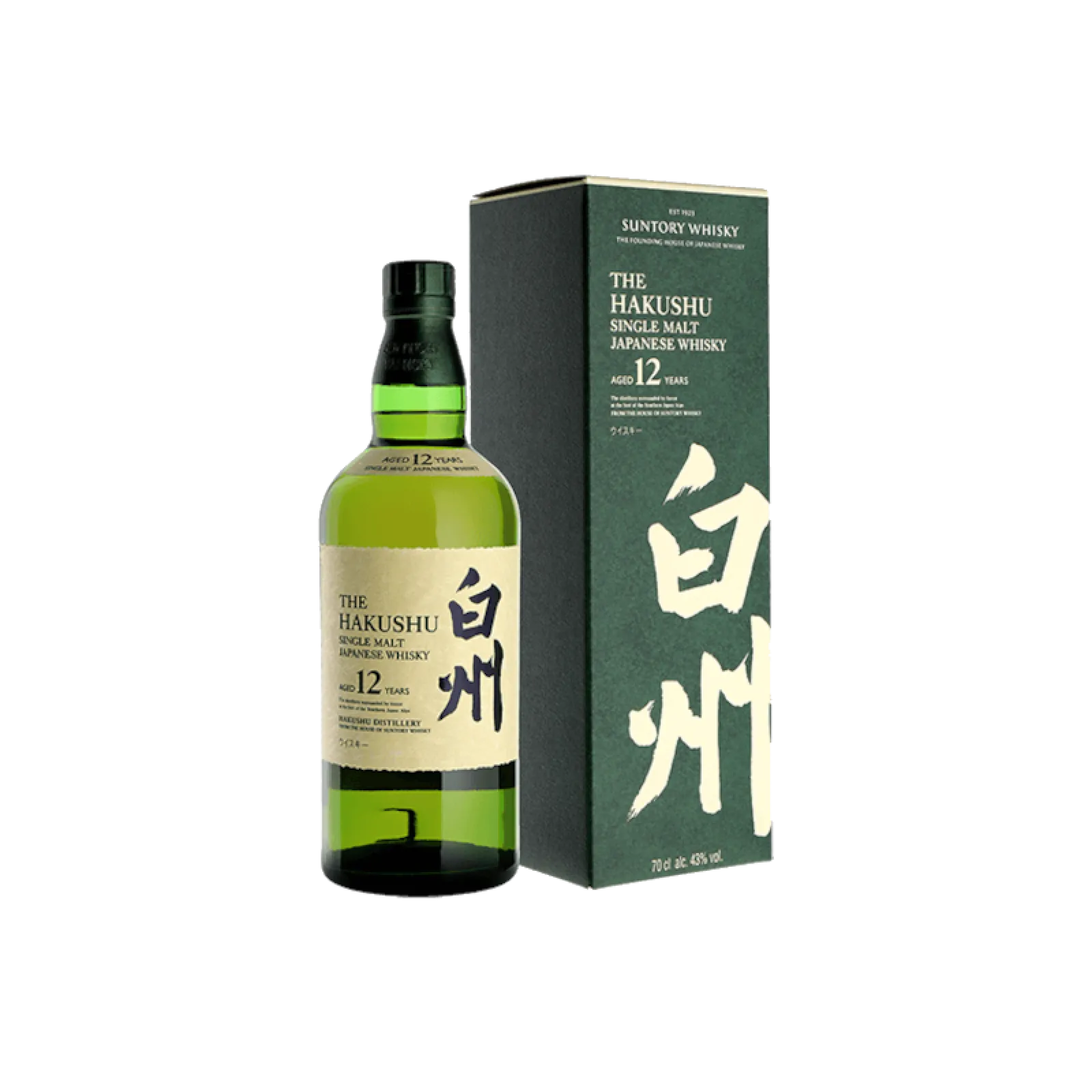 Hakushu 12 Years 43° 70 cl, single malt japonais, Spirits Home