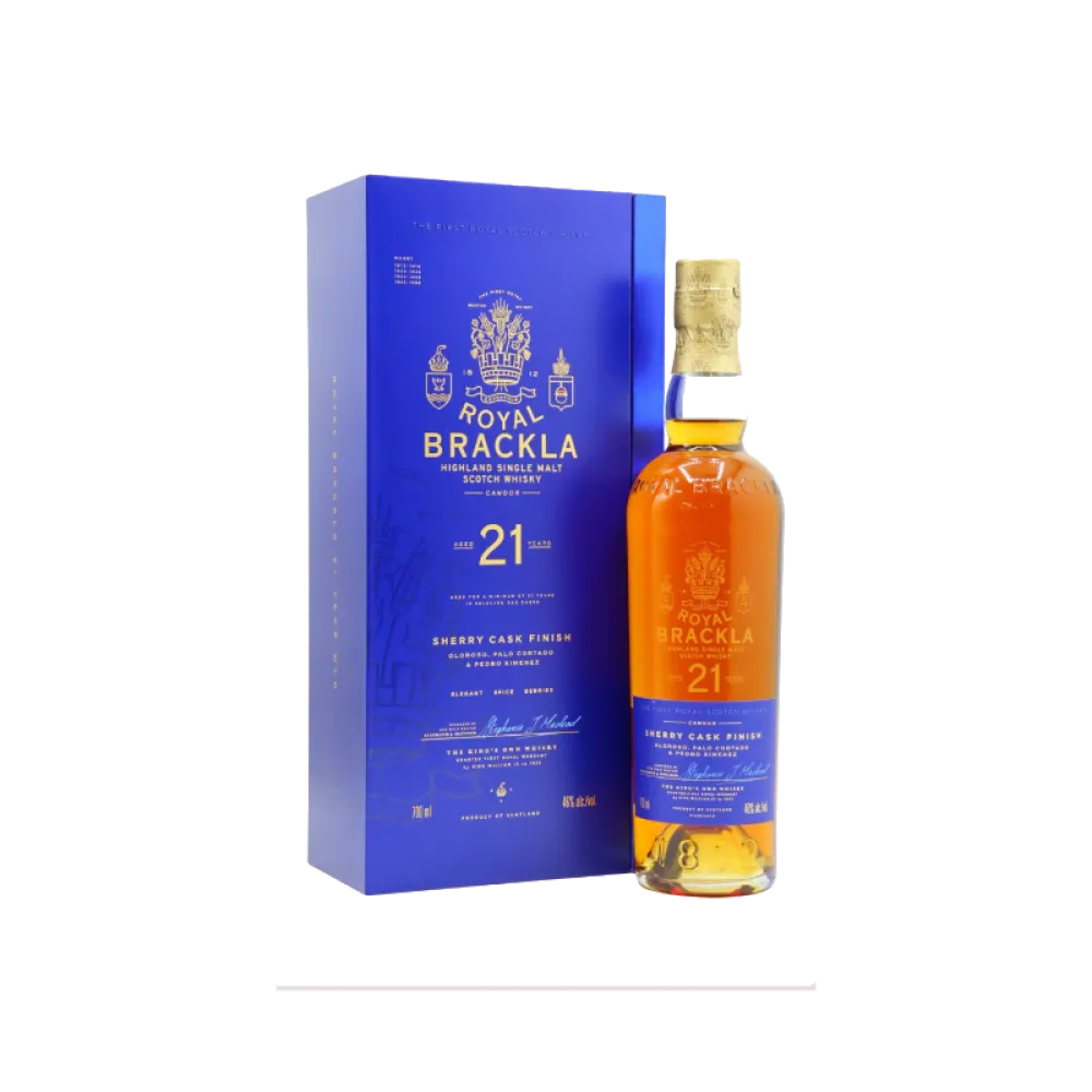Royal Brackla 21 Years Sherry Cask Finish, spiritueux premium en ligne Belgique | Spirits Home