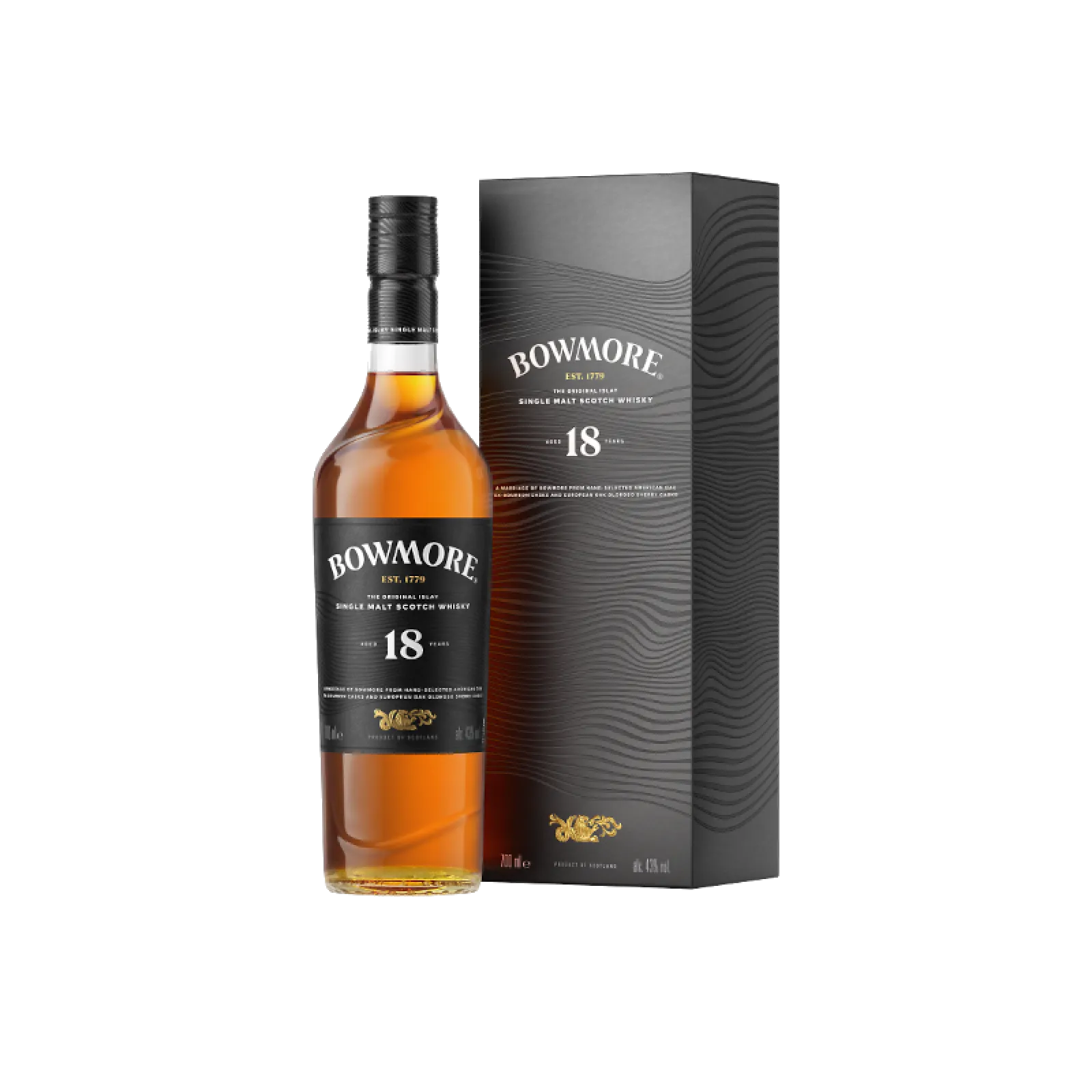 Bowmore 18 Years 43, spiritueux premium en ligne Belgique | Spirits Home