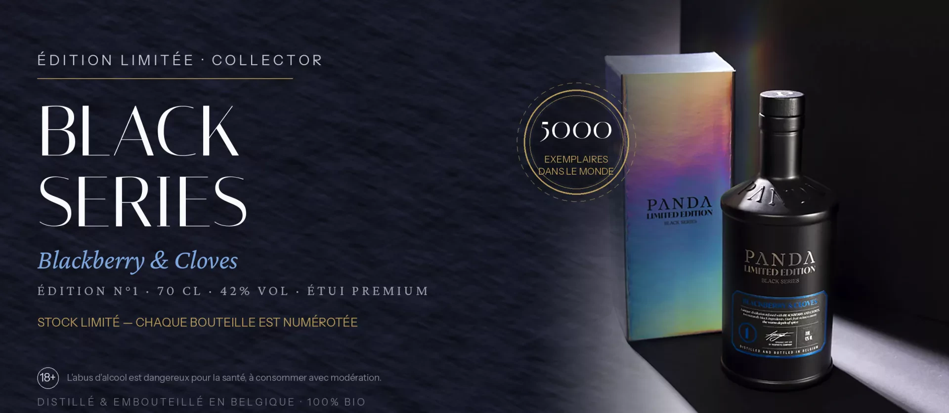 Banniere Panda Gin Black Series