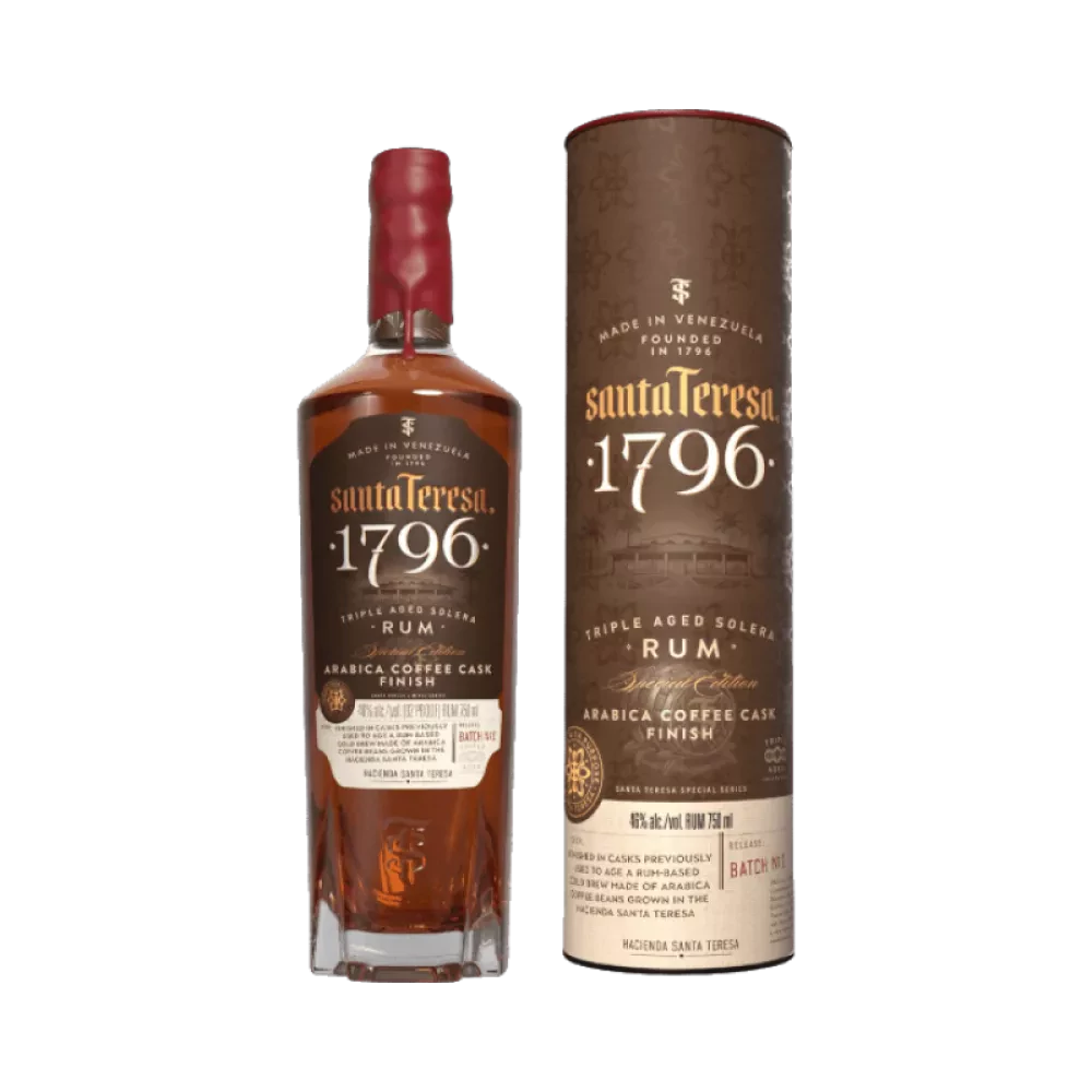 Santa Teresa 1796 Arabica Café Cask 70cl, rhum vénézuélien affiné café