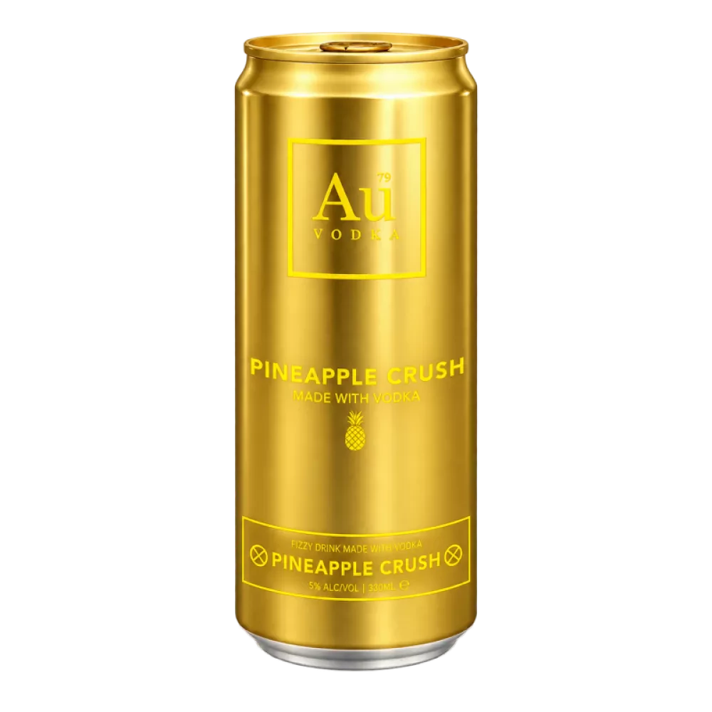Bouteille de Au Vodka Pineapple Crush Can 33 cl 5% 33cl, vodka