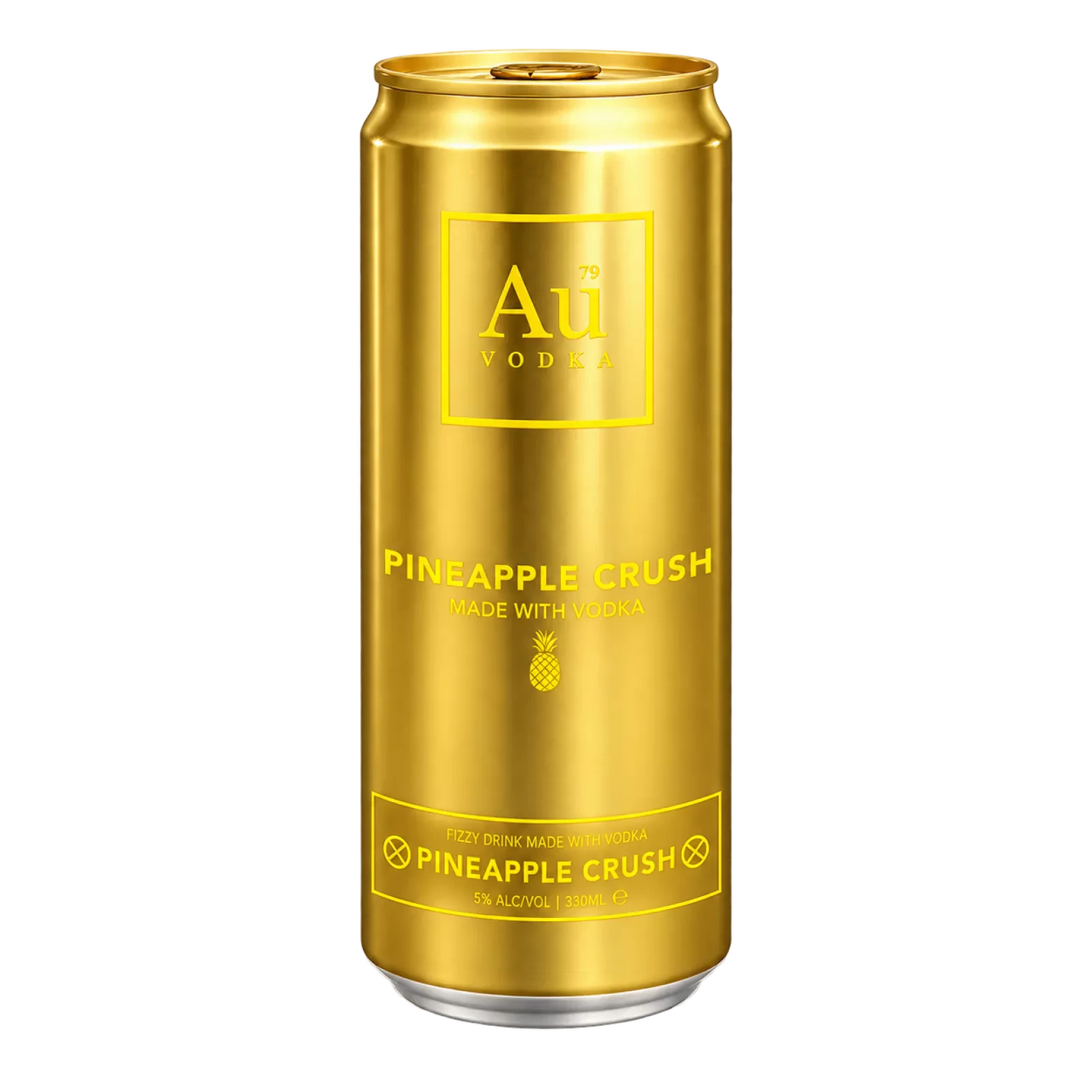 Bouteille de Au Vodka Pineapple Crush Can 33 cl 5% 33cl, vodka