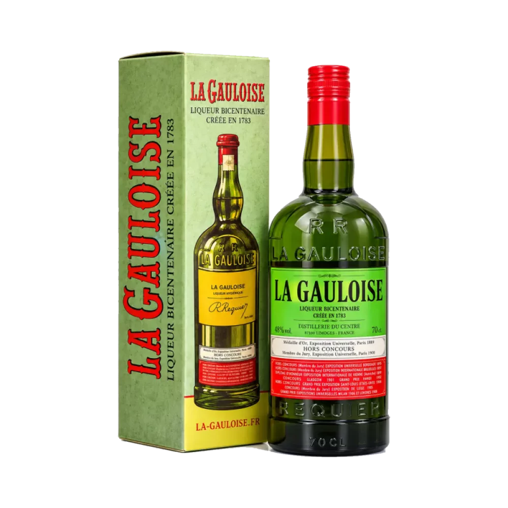Bouteille de La Gauloise Verte, liqueur bicentenaire de Limoges, 48° 70cl