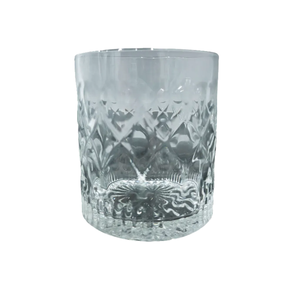 Verre à whisky cristal taillé transparent premium