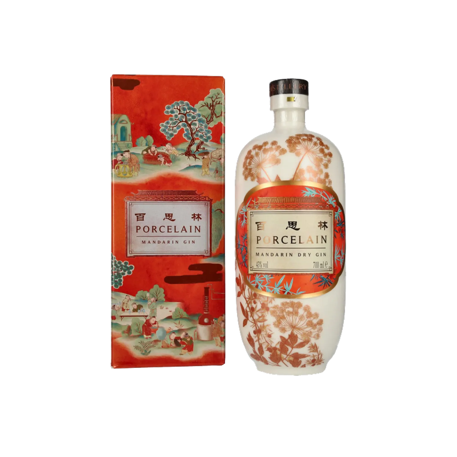 Porcelain Shanghai Dry Gin Mandarin 43° 70cl gin premium chinois